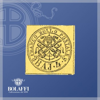 Francobollo 4 baj, Prima emissione dello Stato pontificio (1852)