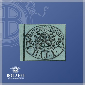 Francobollo 1 baj, Prima emissione dello Stato pontificio (1852)