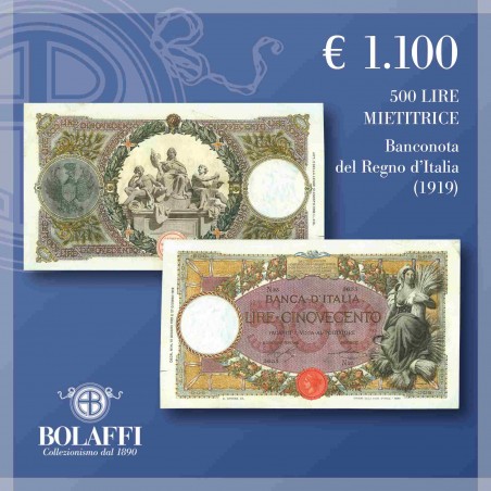 Le 500 lire Mietitrice del periodo moderno del Regno