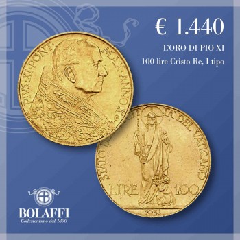 100 lire d'oro Cristo Re, Città del Vaticano