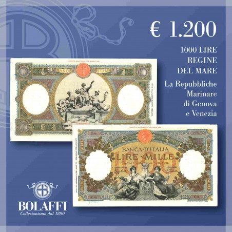 Le 1000 lire di Genova e Venezia regine del mare
