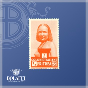 10 lire arancio con ragazza indigena, serie Nuova Pittorica (Eritrea, 1933)