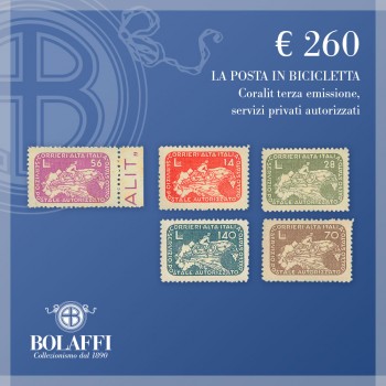 Francobolli per servizi privati autorizzati Coralit, terza emissione