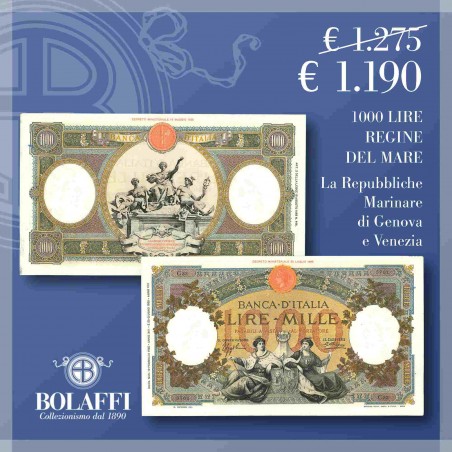 Le 1000 lire di Genova e Venezia regine del mare