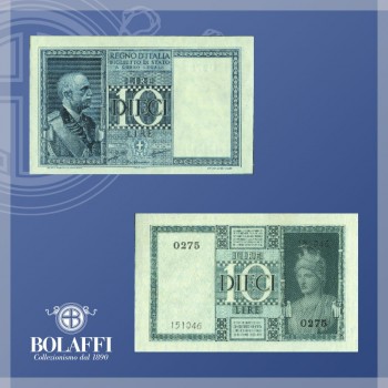 Biglietto di Stato 10 Lire Impero del 1935