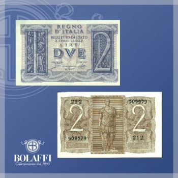 Biglietto di Stato 2 Lire Impero del 1939