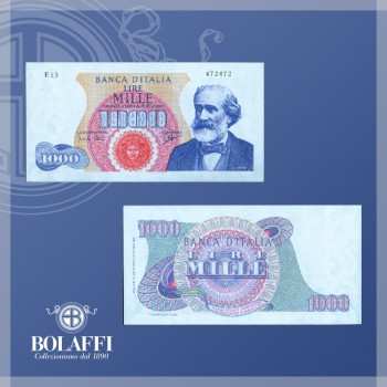 Banconota da 1.000 lire Giuseppe Verdi I tipo (1962)