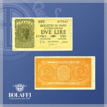 Banconota da 2 lire Luogotenenza (1944)