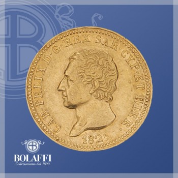 Re Carlo Felice di Savoia, moneta da 40 lire del 1825
