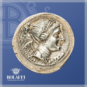 Dea Nike rappresentata sulla dracma Brettii della Magna Grecia