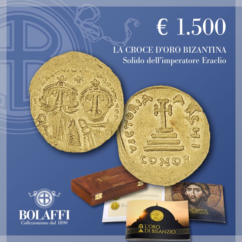 Solido d'oro bizantino di Eraclio