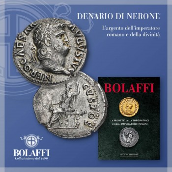 Denario di Nerone, moneta d'argento Antica Roma