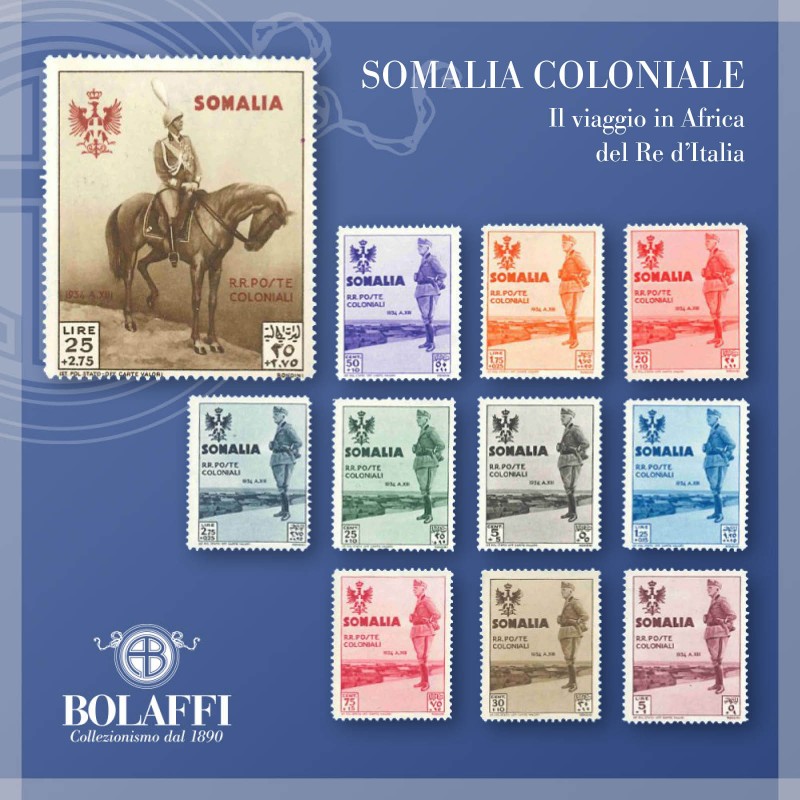 Visita di Vittorio Emanuele III in Somalia (Regno d'Italia, francobolli colonie)