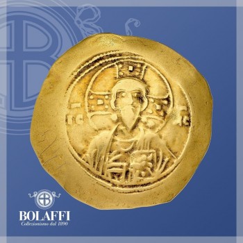 Gesù Cristo effigiato sulla moneta d'oro bizantina di Michele VII