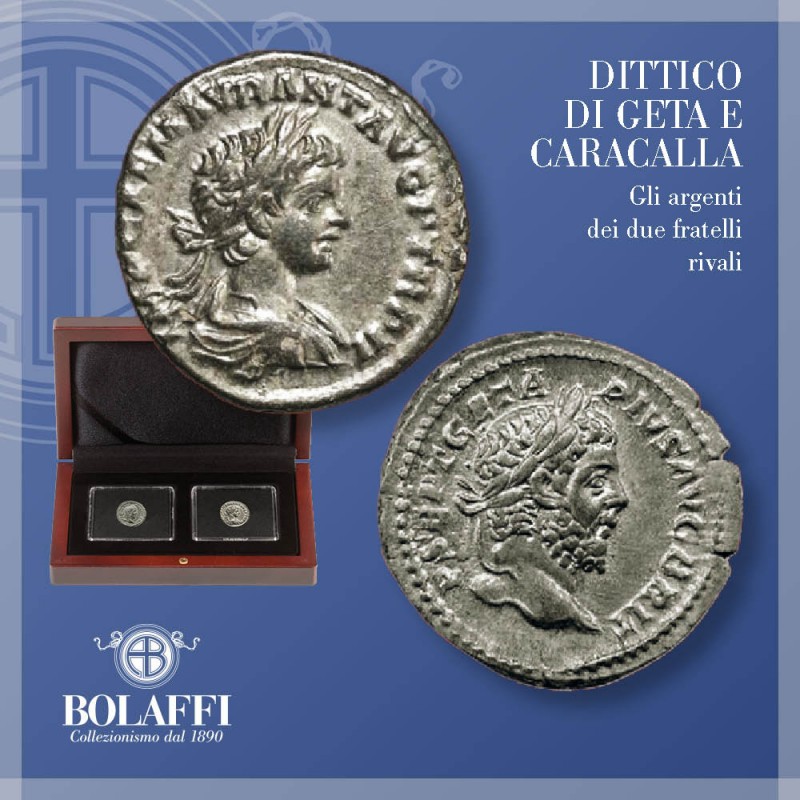 Denari d'argento di Geta e Caracalla (monete dell'Antica Roma)
