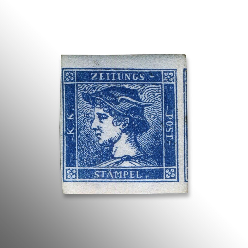 Testa di Mercurio, francobollo per giornali del Regno Lombardo Veneto