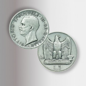 Monete Ventennio fascista, 5 lire Aquilotto