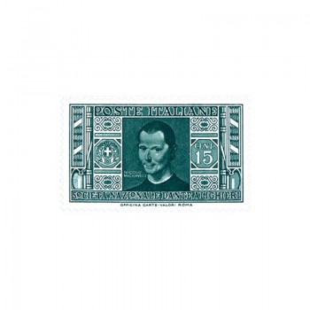 Serie Dante di posta ordinaria (1932), 15 centesimi con Nicolò Macchiavelli