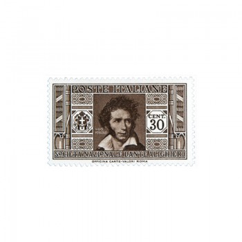 Serie Dante di posta ordinaria (1932), 30 centesimi Ugo Foscolo