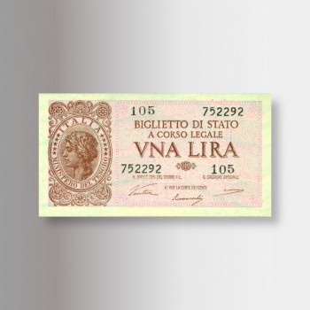 Banconota 1 lira Luogotenenza