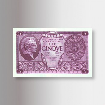 Banconota 5 lire Luogotenenza