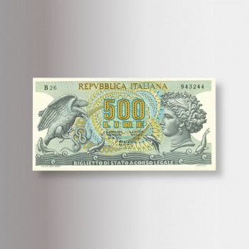 Banconota 500 lire Aretusa (1966/1975)