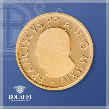La moneta d'oro di papa Francesco