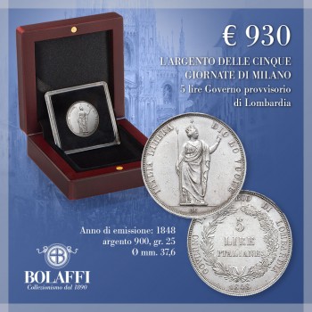 5 lire d'argento del Governo provvisorio di Lombardia (1848)