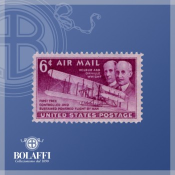 Francobollo 6 centesimi dei fratelli Wright (Usa, 1949)