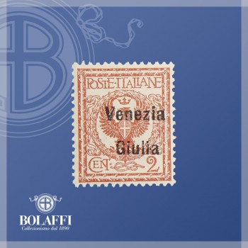 Emissione Venezia Giulia, 2 centesimi rosso mattone (1918)