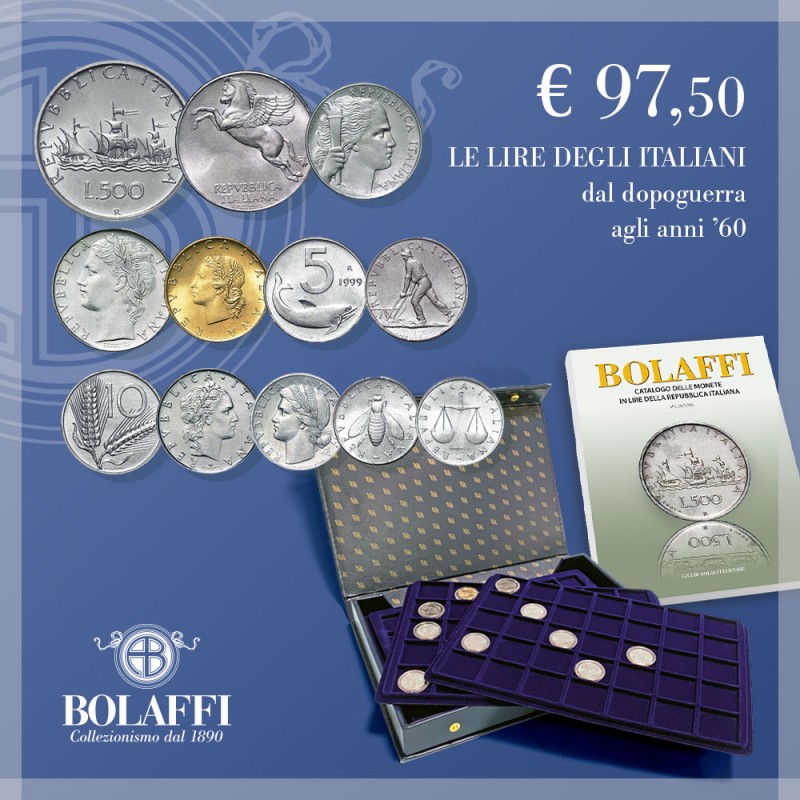 Le lire degli italiani, collezione di monete con catalogo Bolaffi