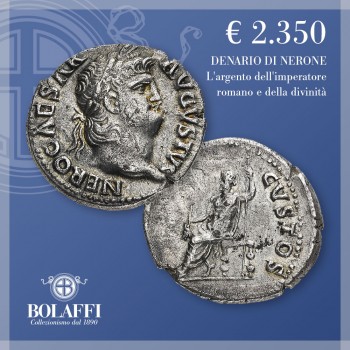 Denario di Nerone, moneta d'argento Antica Roma