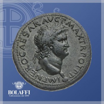 L'imperatore Nerone effigiato sul sesterzio romano