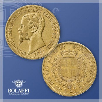 Marengo d'oro di Vittorio Emanuele II collo lungo