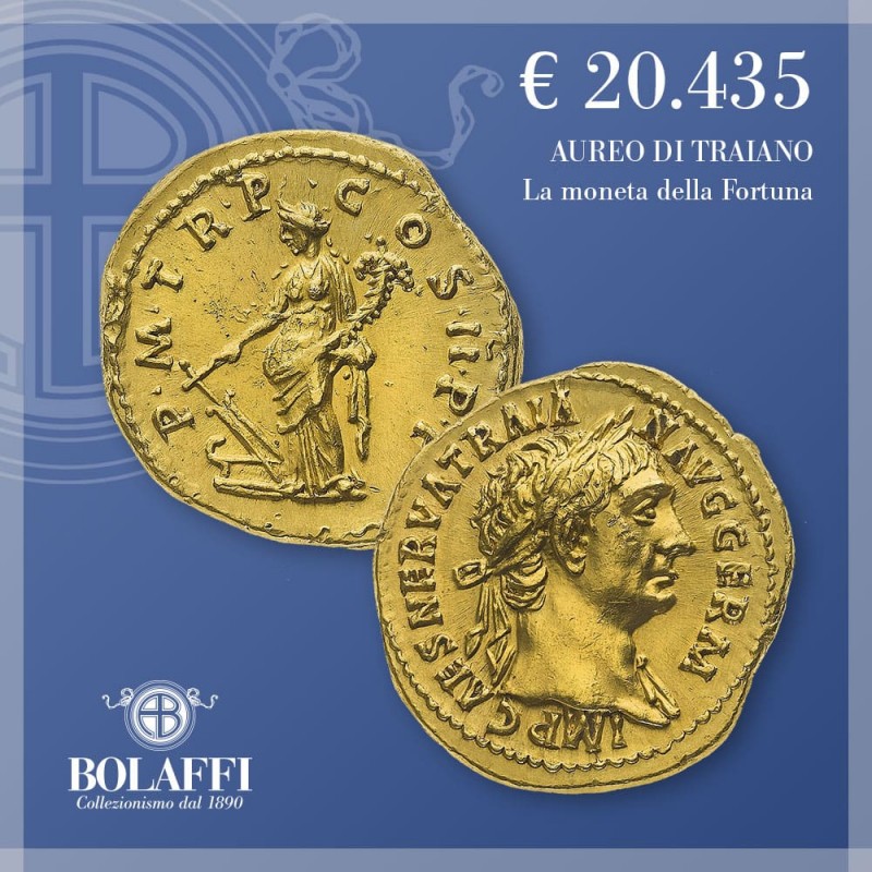 Moneta d'oro dell'imperatore Traiano