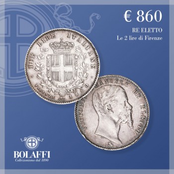 Moneta 2 lire Firenze Re Eletto del Governo provvisorio della Toscana