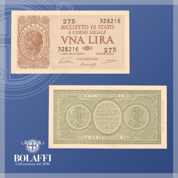 Banconota 1 lira Luogotenenza (1944)