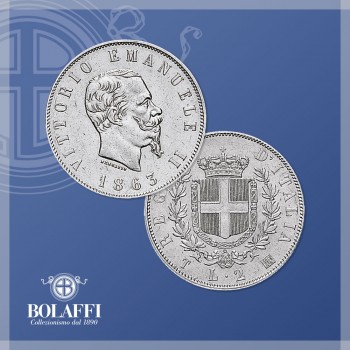 2 lire d'argento di Vittorio Emanuele II